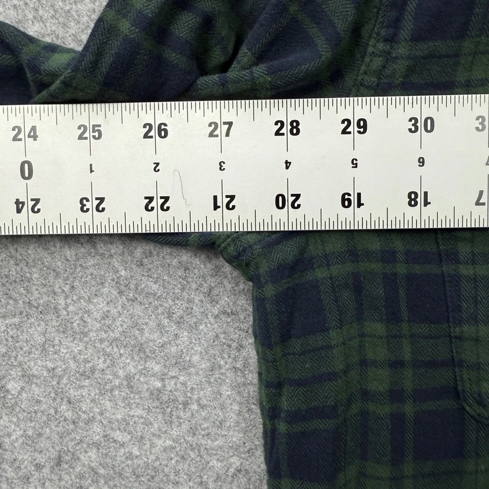 Lucky Brand‎ Mens Saturday Stretch Green Plaid Western Snap Front Shirt Medium